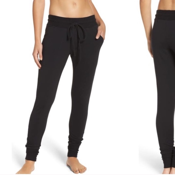 high waisted black tracksuit bottoms